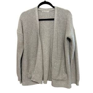 Marine Layer Open Front Cardigan Sweater Womens XL  Fisherman Linen Blend Pocket